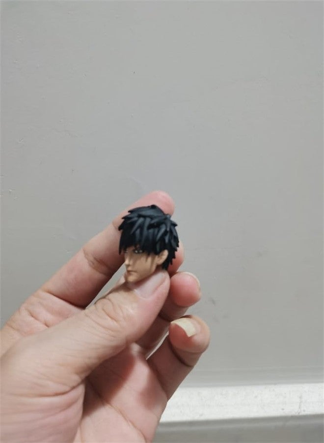RoofWorld 1/12 Scale Male Head Sculpt,6inch Figure Doll Accessories Anime Boy PVC Male Soldier Head Carving Model Fit 6'' Miniature Action Figure Body - Image 2